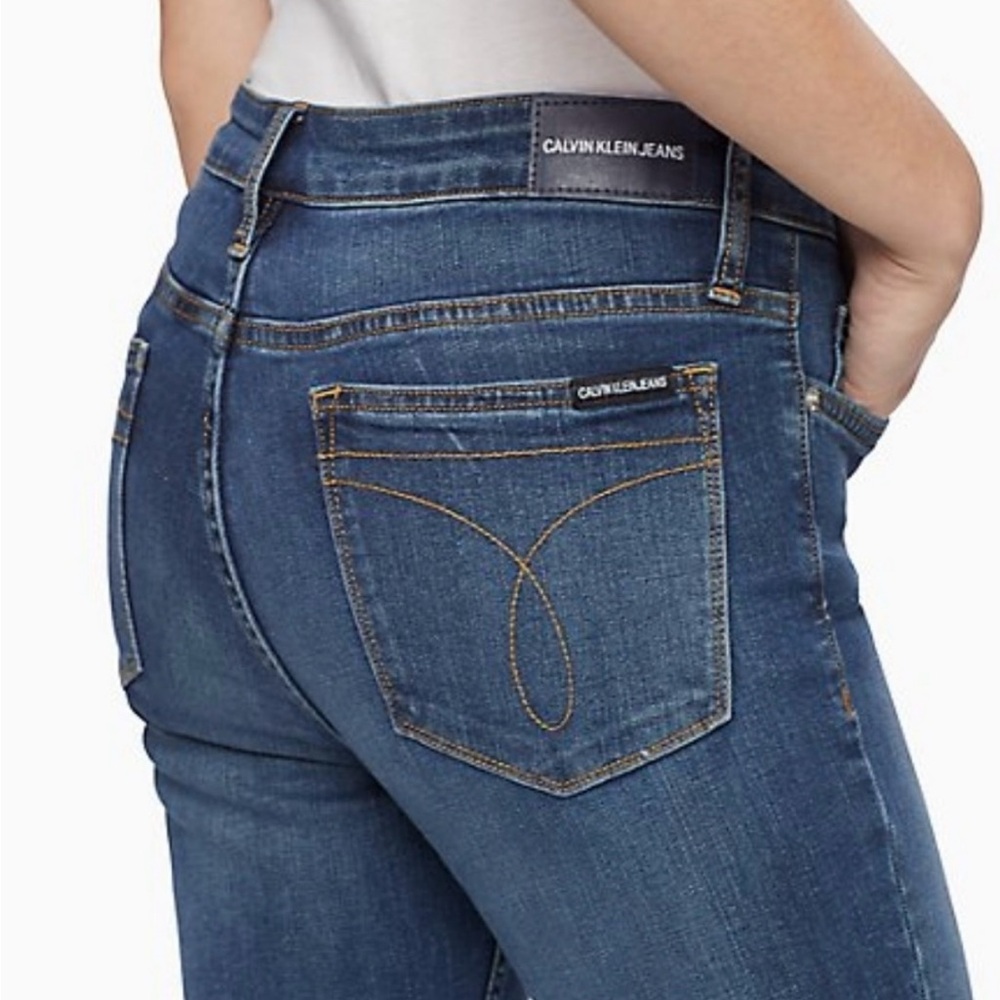 CALVIN KLEIN Ultra High Rise Skinny Jeans Womens Size 4 Dark Wash Classic - Picture 3 of 14